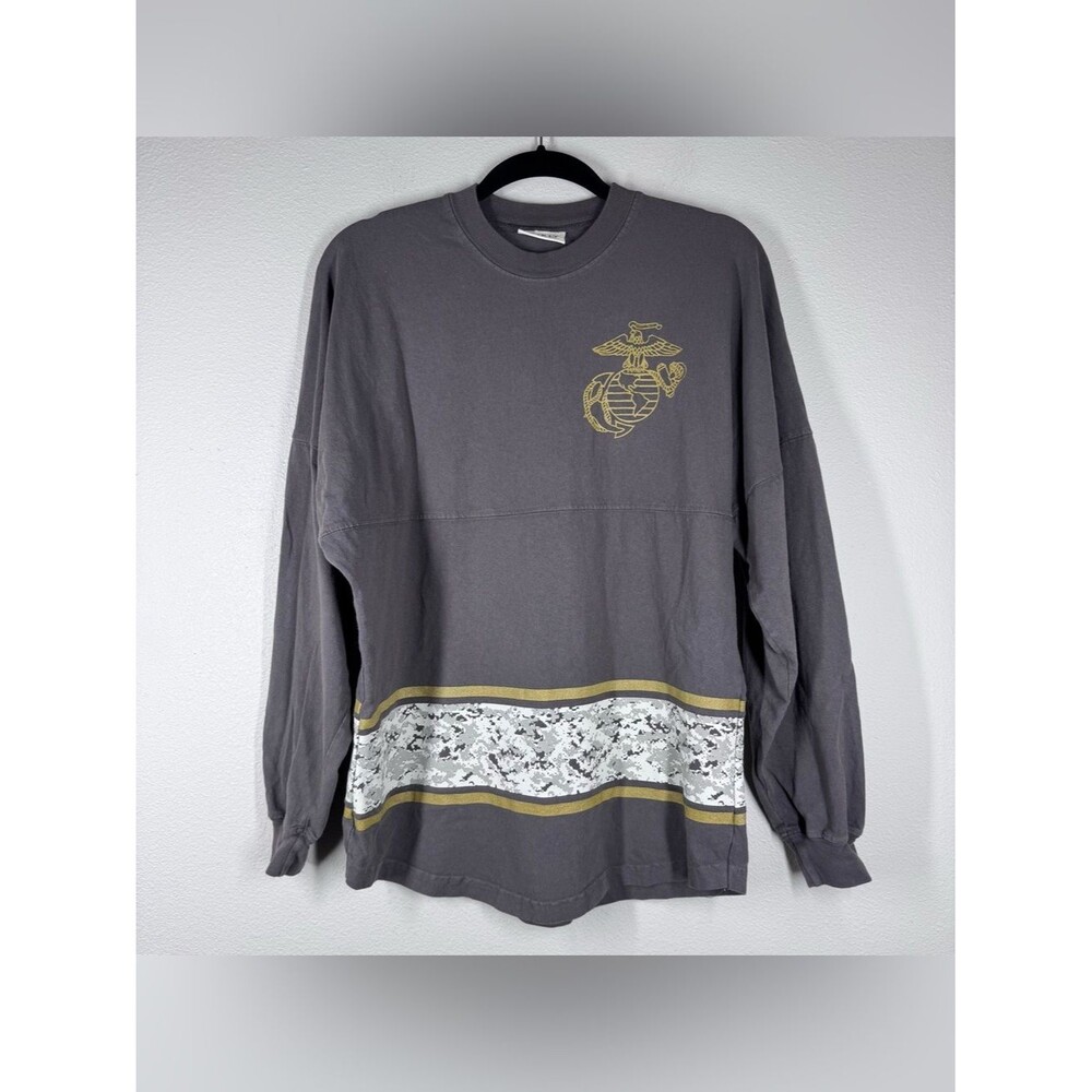 United States Marines Spirit Jersey Long Sleeve Shirt Camo Gold Unisex Small